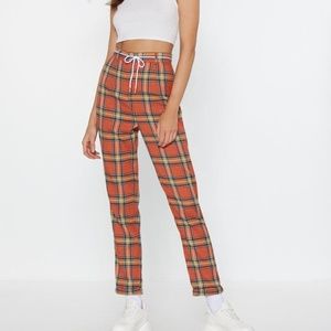 Nasty Gal Plaid Pants